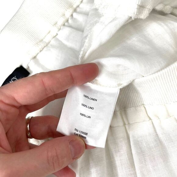 New Ellen Tracy 100% linen pull on pants Sz L white - Picture 8 of 8